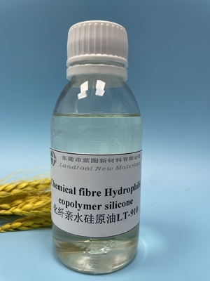 Huile de silicone hydrophile de copolymère de 90% pour la fibre chimique Pale Yellow Transparent
